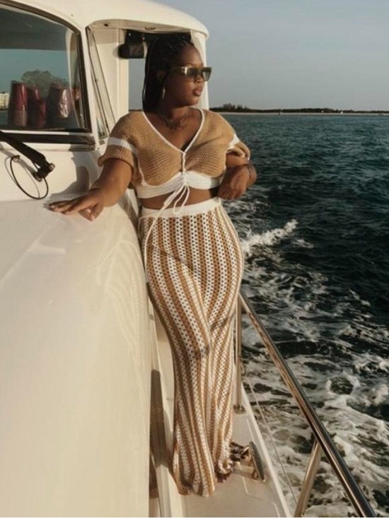AKIRA Other - ☀️Summer Ready 
Women’s Beige Crochet Maxi Skirt - Neutral Beachwear